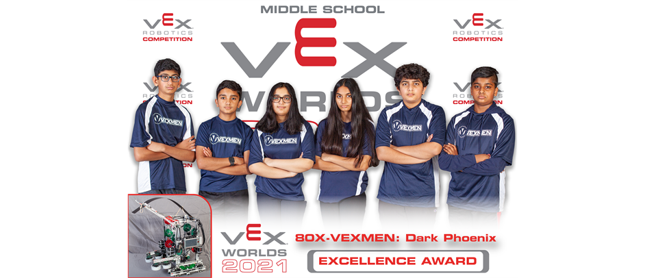 2021 VEX WORLDS VRC Middle School Excellence Award
