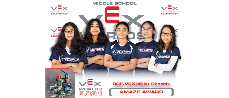 2021 VEX WORLDS VRC Middle School Amaze Award